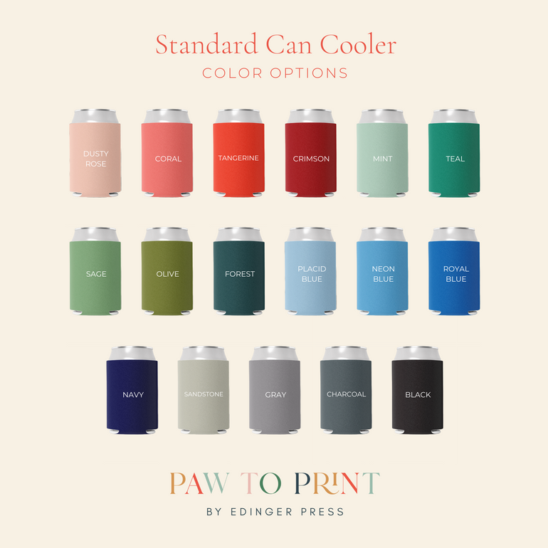 Standard-Size Pet Portrait Insulated Can Coolers