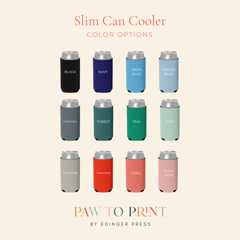 Slim Pet Portrait Insulated Can Coolers