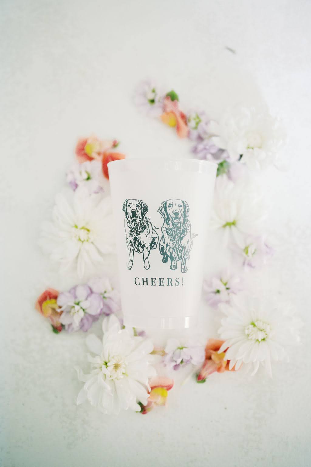 Single Color Pet Portrait Frosted Cups