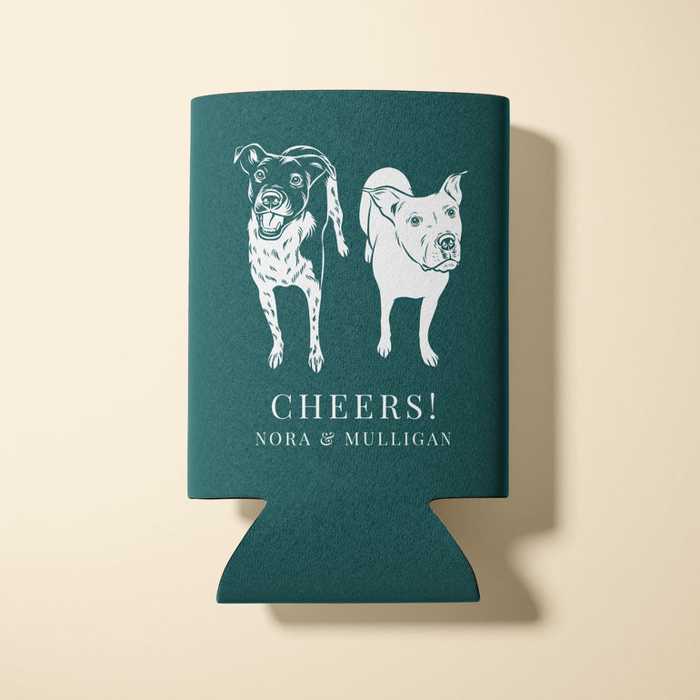 Standard-Size Pet Portrait Insulated Can Coolers