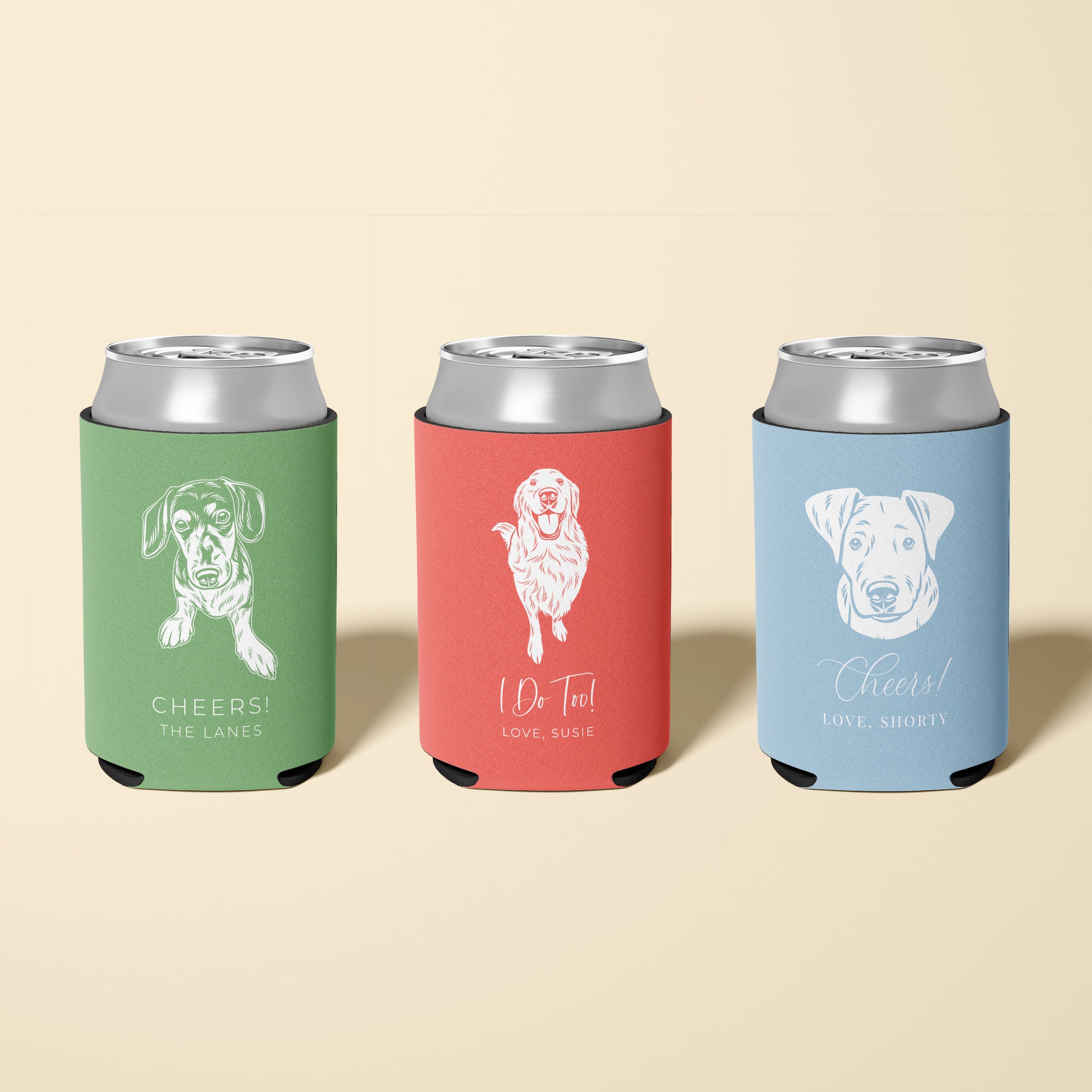 Standard-Size Pet Portrait Insulated Can Coolers