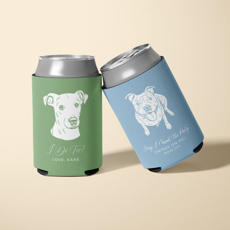 Standard-Size Pet Portrait Insulated Can Coolers