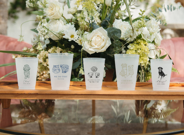 Single Color Pet Portrait Frosted Cups